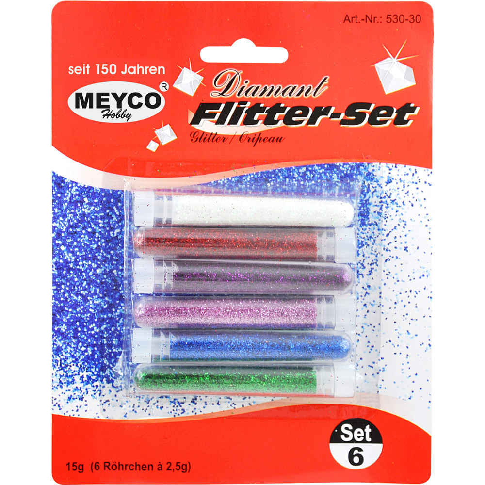 Diamantflitter-Set 6 Farben von MEYCO Hobby (530-30)