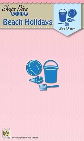 beach holidays / Strandurlaub - Stanzschablone - Shape Dies Blue
