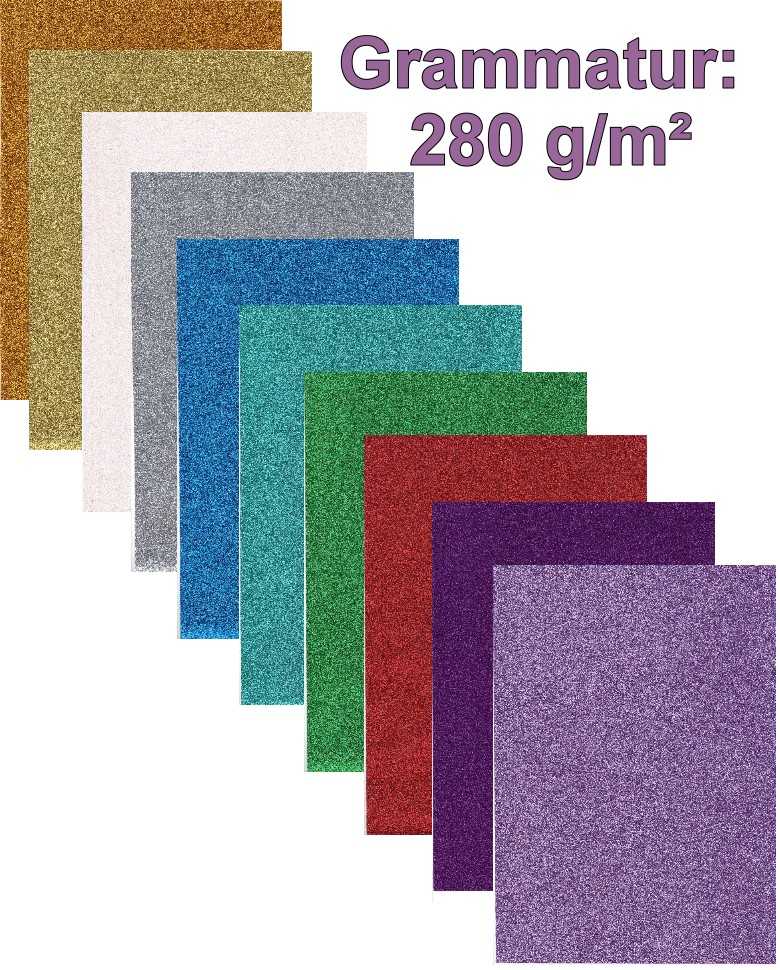 Glitterpapier 280g