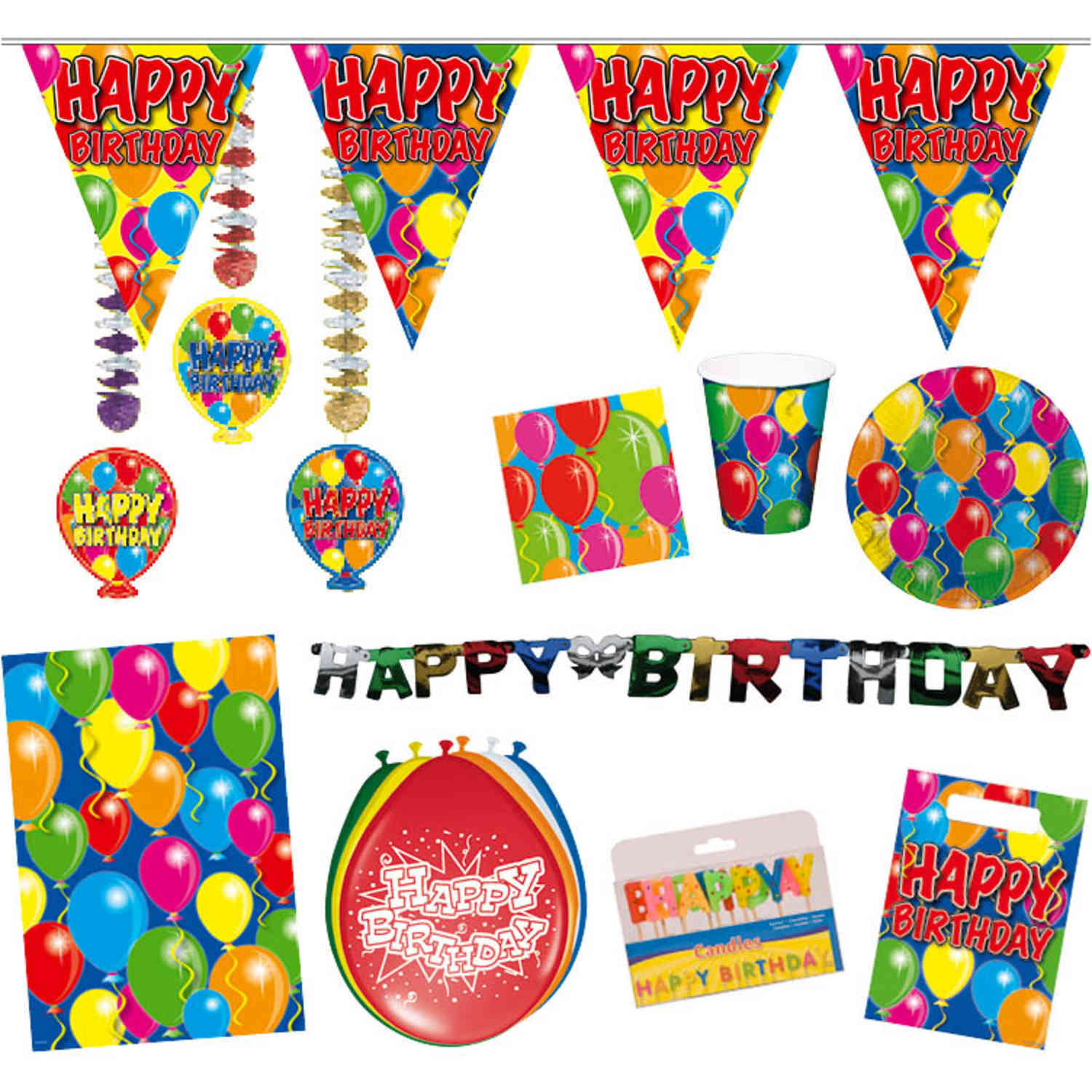 50114 Party-Set / Tischdekoration "Ballons" 59 Tlg.-Set